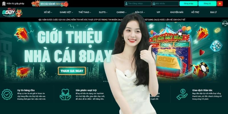 Giới thiệu chi tiết về nhà cá cược 8Day