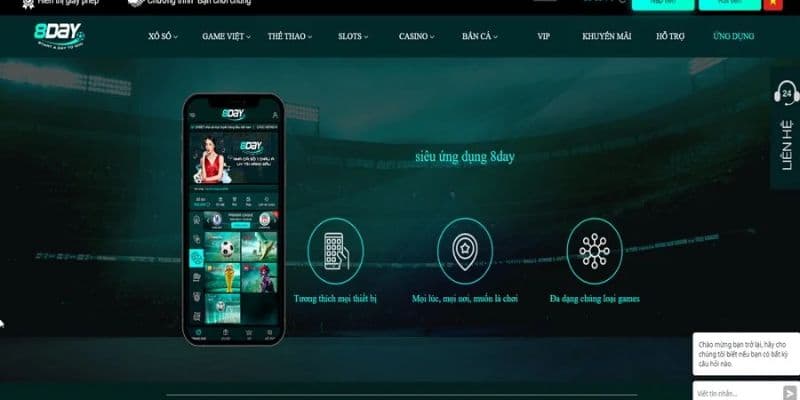 Các bước thực hiện tải app 8Day